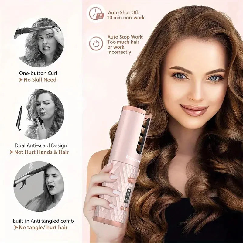 Portable Wireless Electric Hair Curler