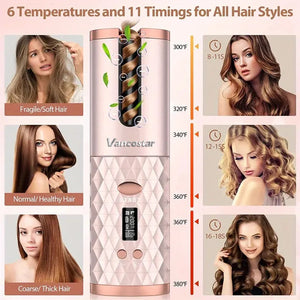 Portable Wireless Electric Hair Curler